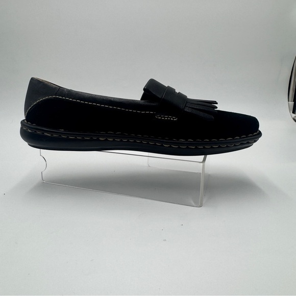 Born Black Suede Flats with Fringe Detail - Picture 7 of 12